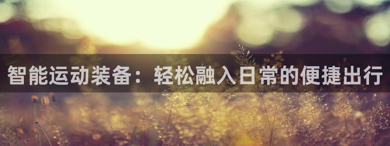 凯捷体育娱乐：智能运动装备：轻松融入日常的便捷出行