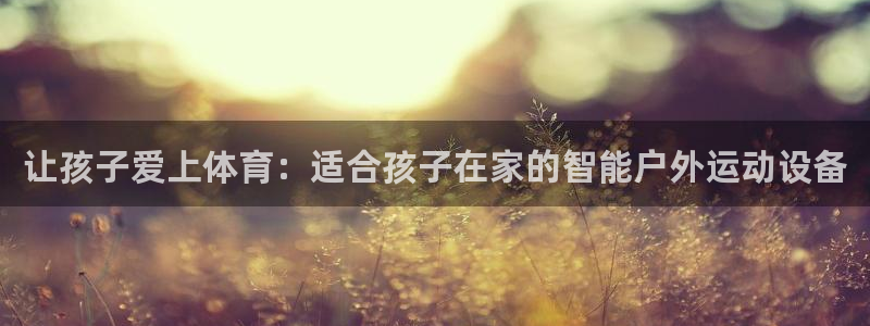 凯捷体育娱乐:让孩子爱上体育:适合孩子在家的智能户外运动设备